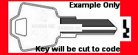 B139 Key for ESP, KNOLL, REFF and Office Furniture - Click Image to Close